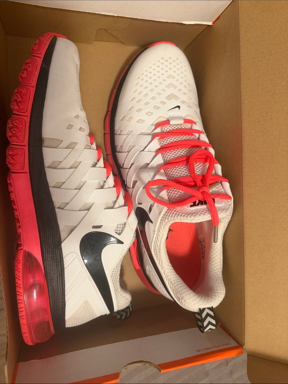 Nike Men’s White, Black and Pink Training Shoes